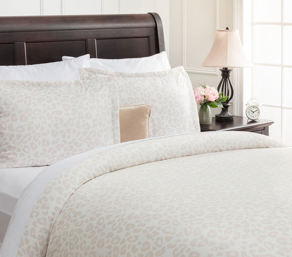 Leopard Print Rayon Duvet Cover Set
