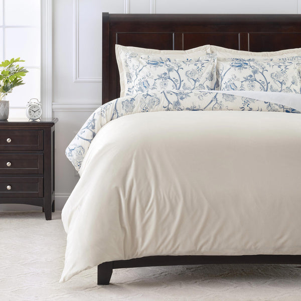 Peony Reversible Velvet Duvet Cover Set