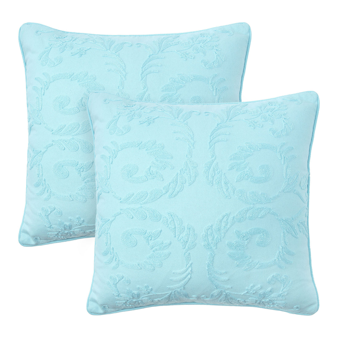 Petunia Embroidered Throw Pillow Covers