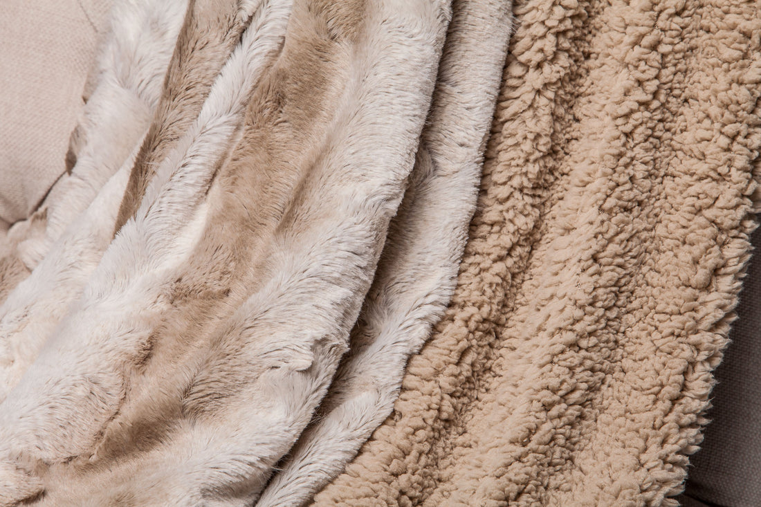 Faux Fur Brown Ombre Throw Blanket