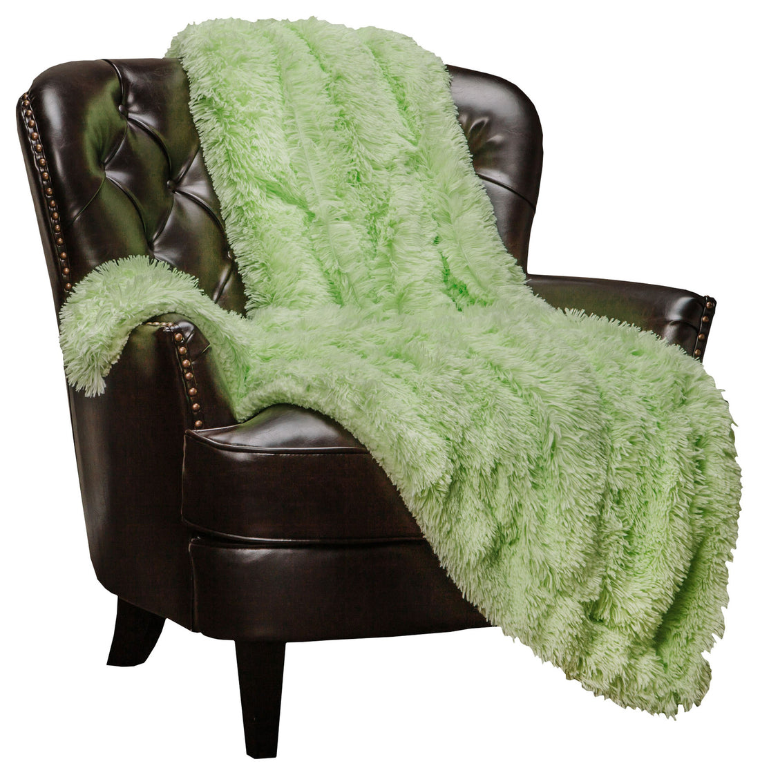 Solid Faux Long Fur Throw Blanket