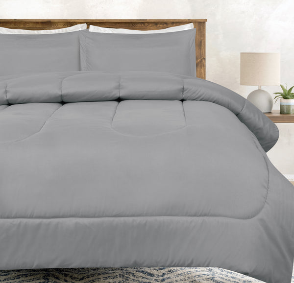 Solid Gray Comforter Set