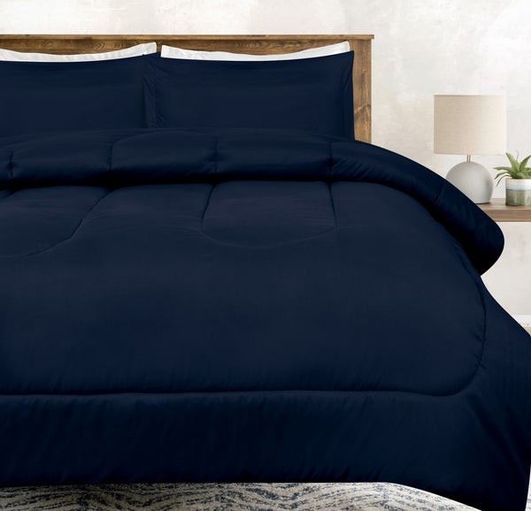 Solid Navy Comforter Set
