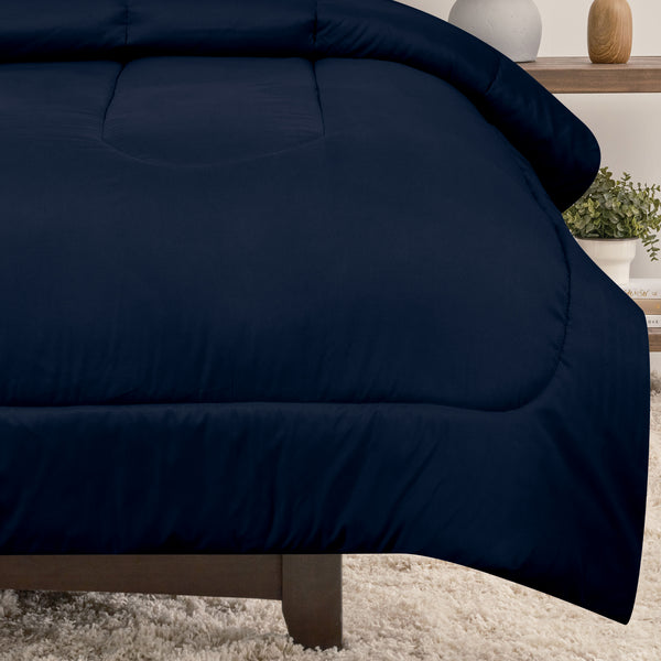 Solid Navy Comforter Set