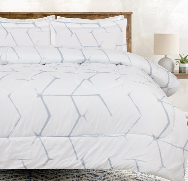 Geometric Lines Print Comforter Set