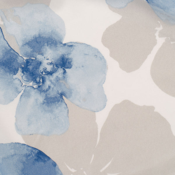 Blue Gray Floral Comforter Set