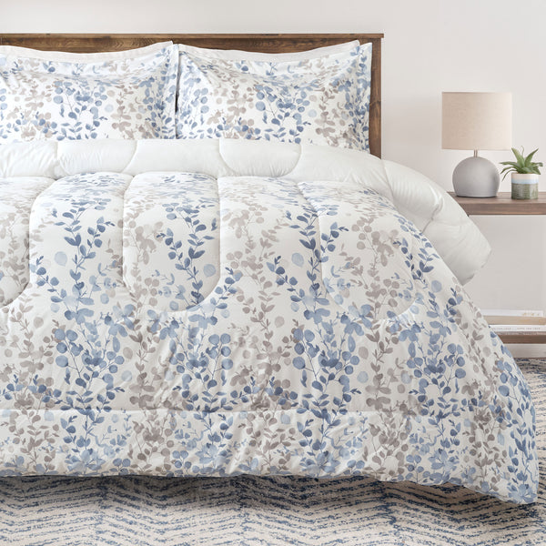 Watercolor Leaf Vines Comforter Set