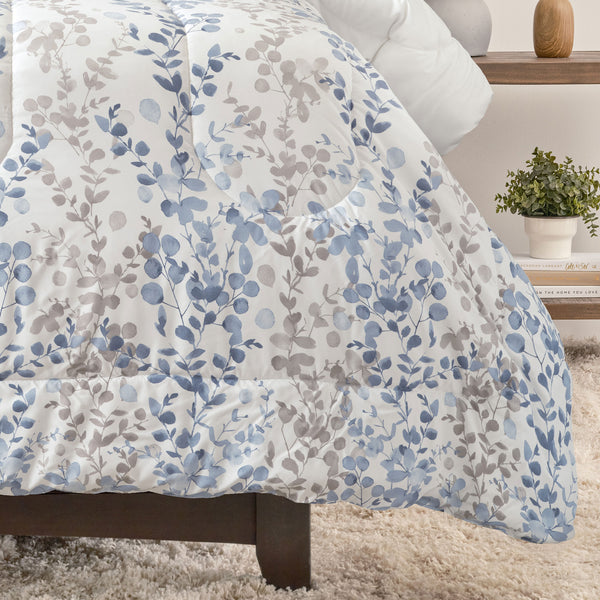 Watercolor Leaf Vines Comforter Set