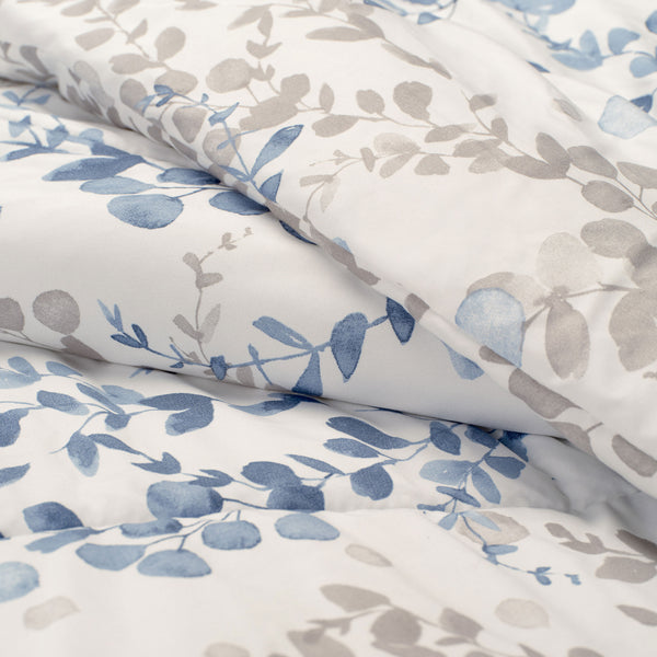 Watercolor Leaf Vines Comforter Set