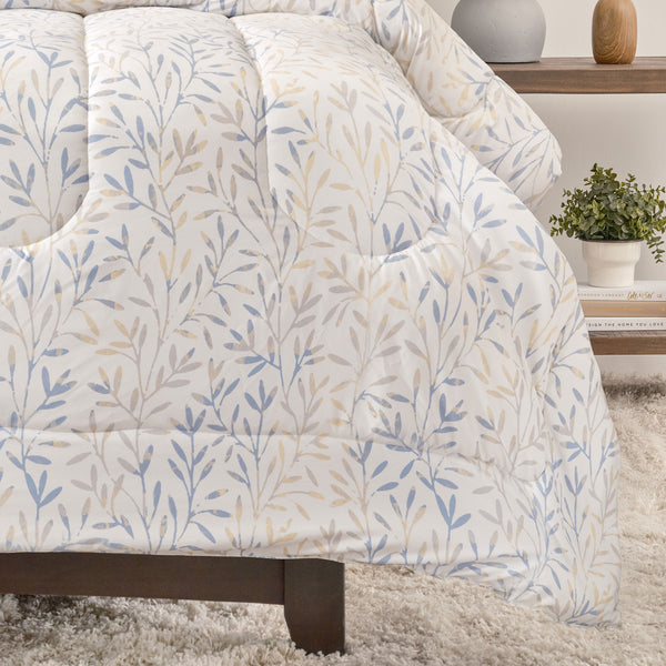 Watercolor Leaf Botanical Comforter Set