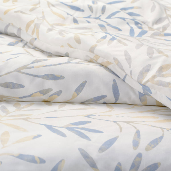 Watercolor Leaf Botanical Comforter Set