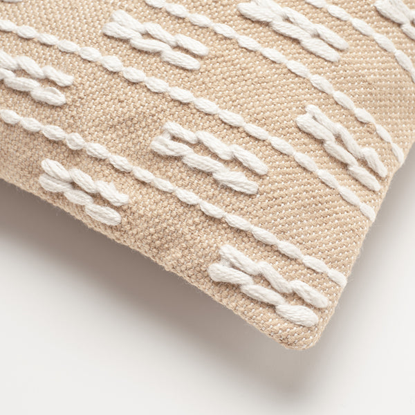 Geometric Line Textured Polyester Woven Outdoor Throw Pillow Covers
