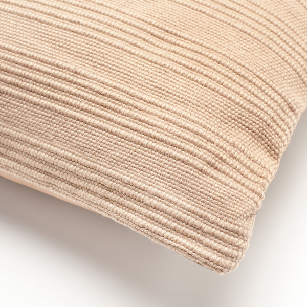 Solid Textured Stripe Woven Polyester Outdoor Throw Pillow Covers