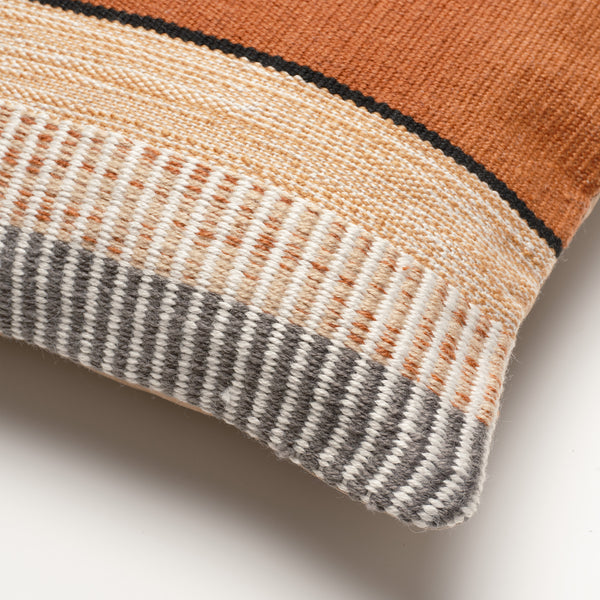 Multi Stripe Textured Woven Polyester Outdoor Throw Pillow Covers