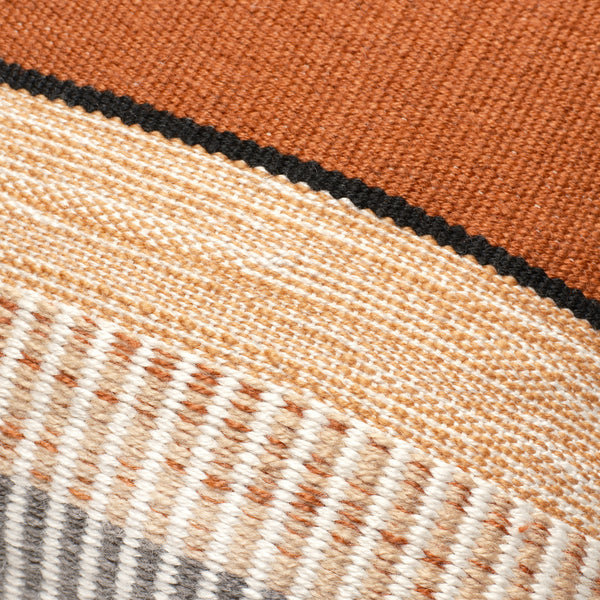 Multi Stripe Textured Woven Polyester Outdoor Throw Pillow Covers