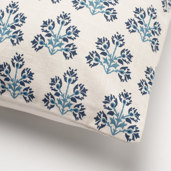 Recycled Cotton Floral Sprig Print Throw Pillow Covers