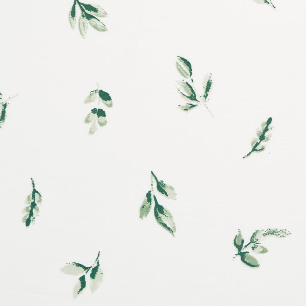 Elegant Cotton 100% Organic Cotton Green Botanical Leaves Print Sheet Set