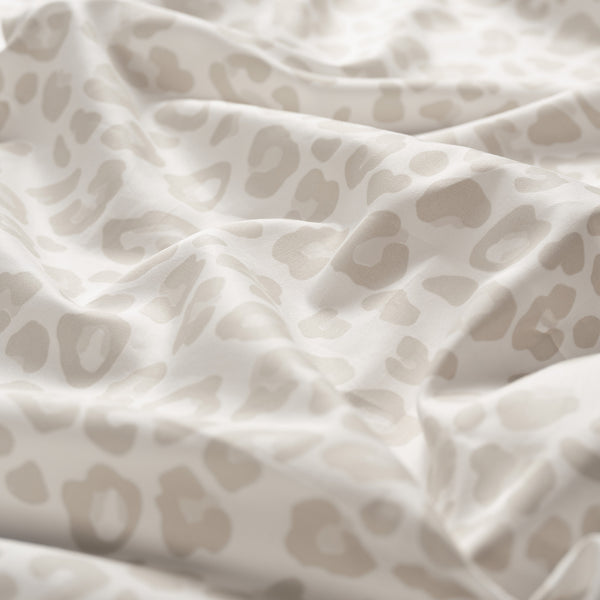 Elegant Cotton 100% Organic Cotton Beige Leopard Print Sheet Set