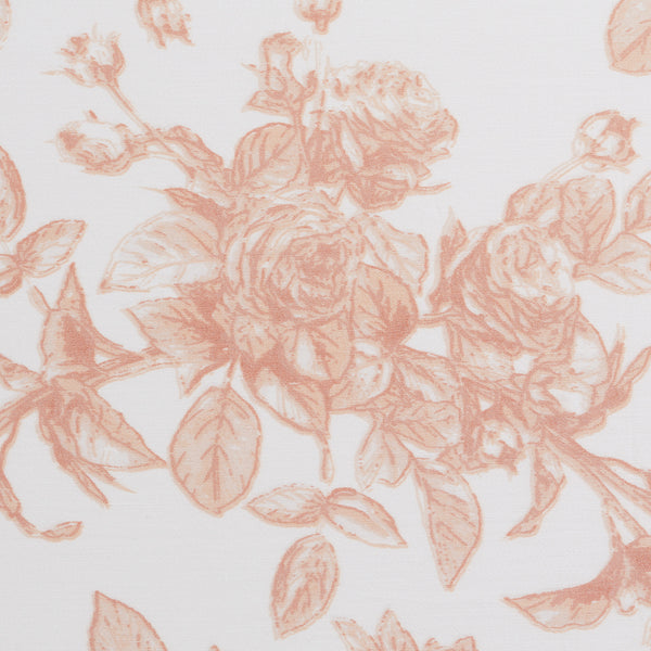 Elegant Cotton 100% Organic Cotton Pink Rose Print Leaves Print Sheet Set