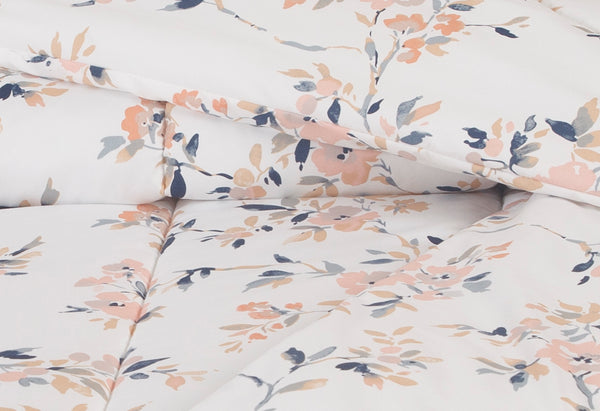 Watercolor Floral Botanical Print Comforter Set