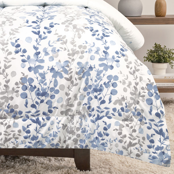 Watercolor Leaf Vines Comforter Set