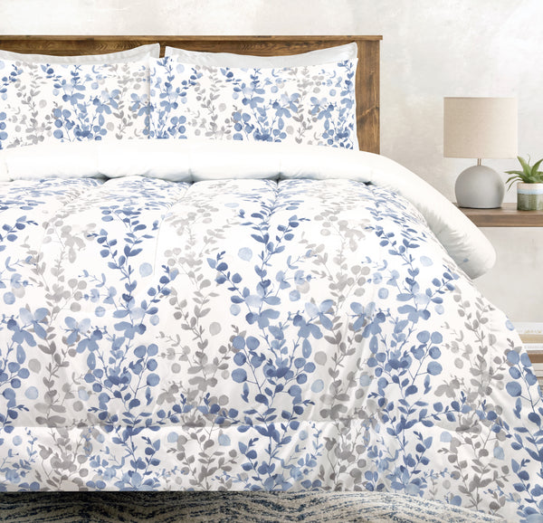 Watercolor Leaf Vines Comforter Set