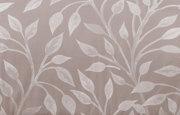 Tan Leaf Print Comforter Set