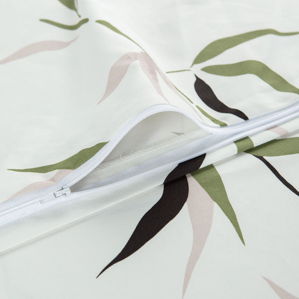 Bamboo Print Microfiber Duvet Cover Set