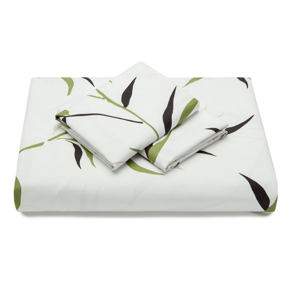 Bamboo Print Microfiber Duvet Cover Set