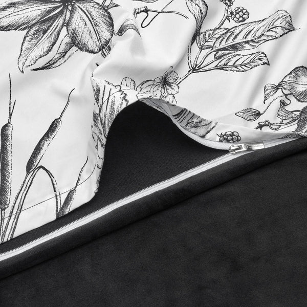 Black White Grove Print Duvet Cover Set