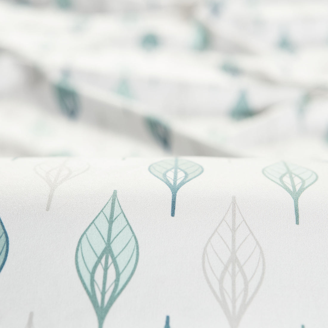 Leaves Tan Mint Duvet Cover Set