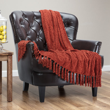 Latitude Run® Chenille Chunky Knit Throw, Luxury Hand-Knitted Yarn Throw  Blanket & Reviews