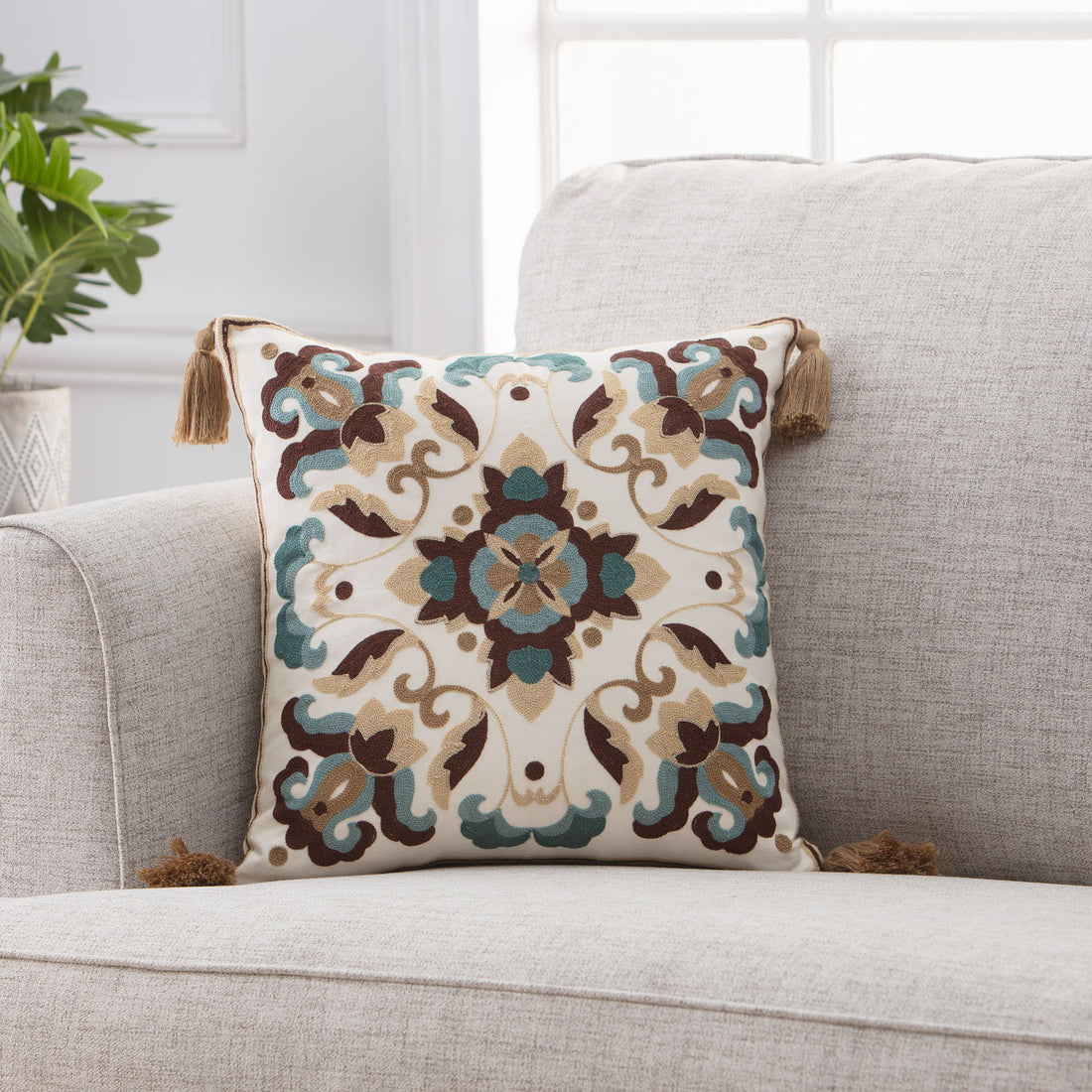 Dorelia Embroidered Throw Pillow Covers