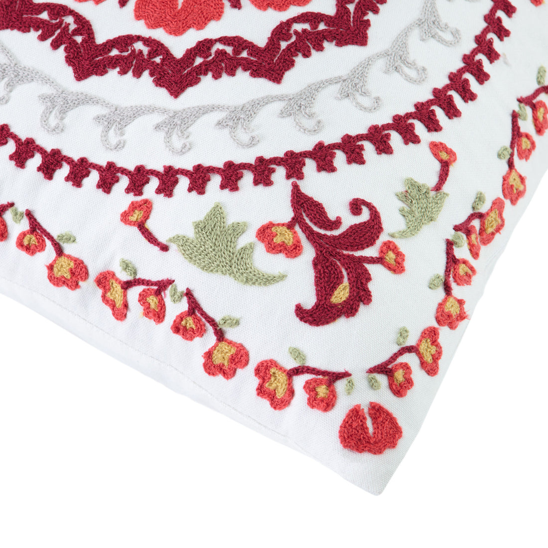 Zinna Embroidered Throw Pillow Covers