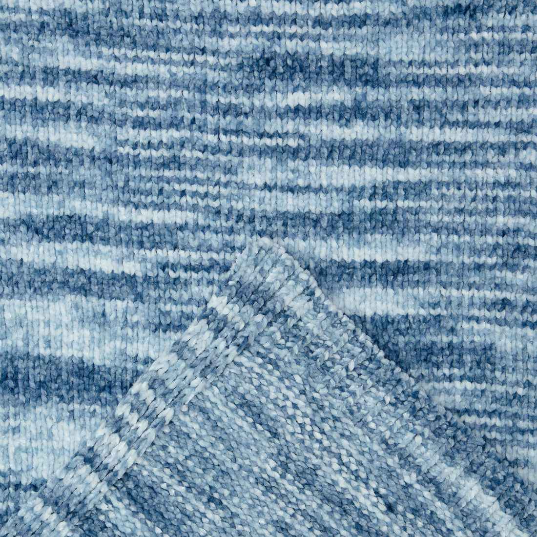 Blue Ombre Chenille Throw Blanket