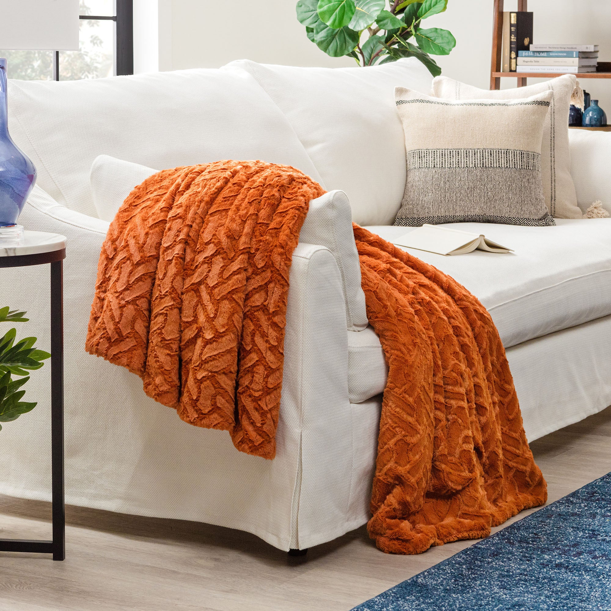 Soft Cloud Faux Fur Throw Blanket Chanasya