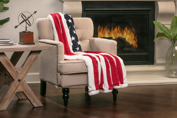 U.S.A. Flag Throw Blanket