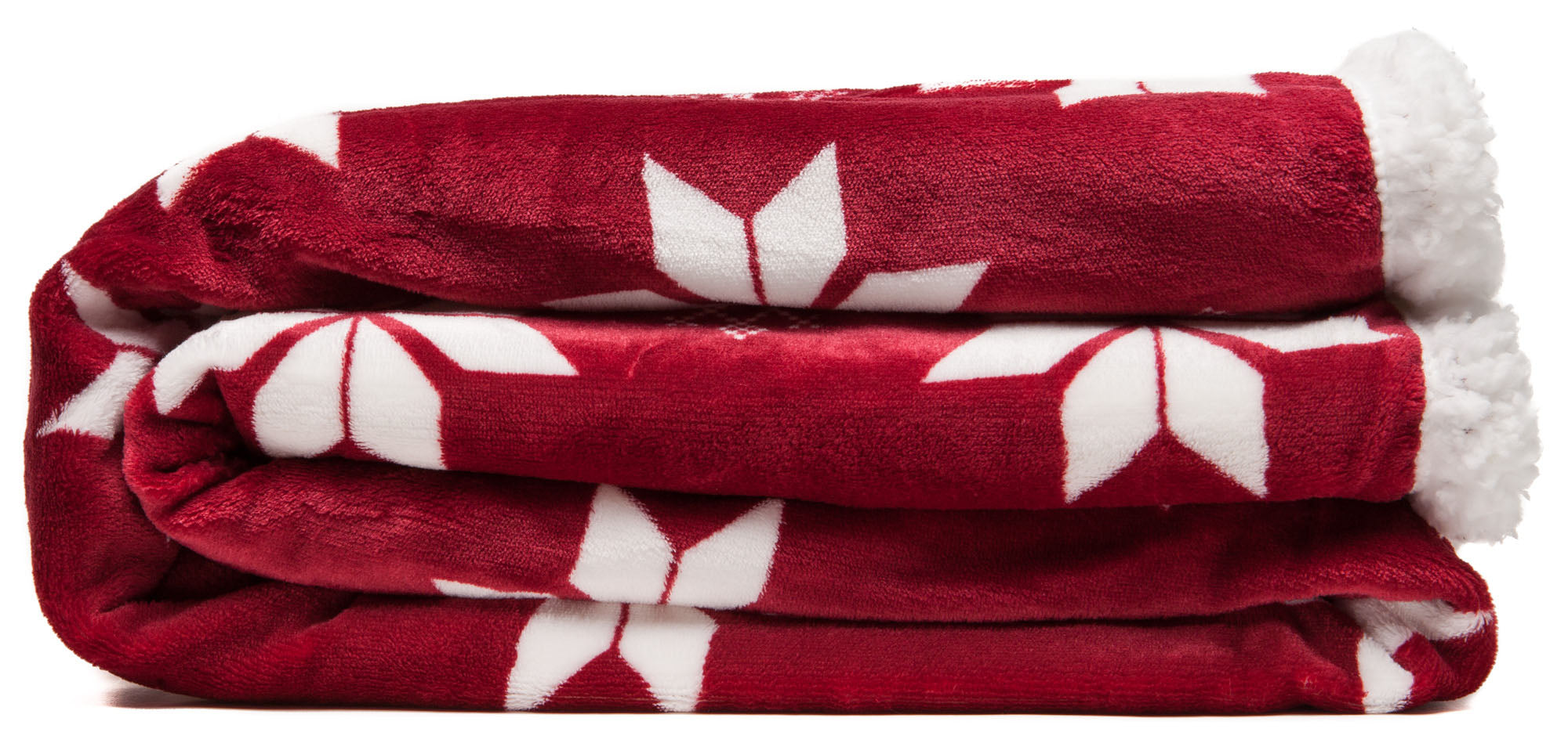 Holiday Sherpa Red Throw Blanket Chanasya