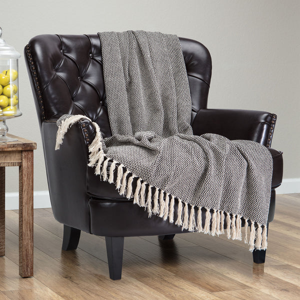 ZigZag Cotton Throw Blanket