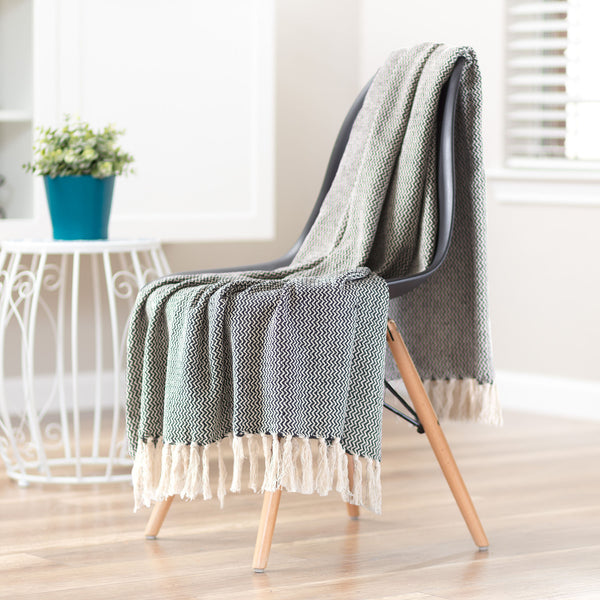 ZigZag Cotton Throw Blanket