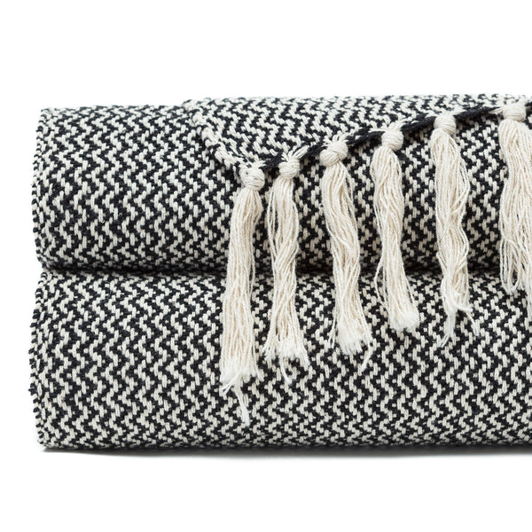 ZigZag Cotton Throw Blanket