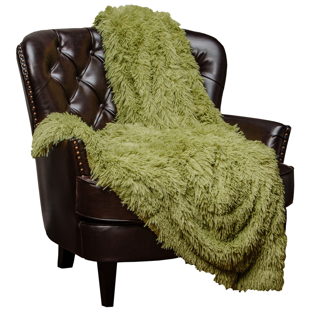 Solid Faux Long Fur Throw Blanket