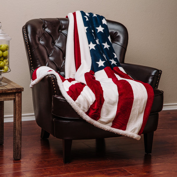 U.S.A. Flag Throw Blanket
